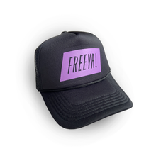 Load image into Gallery viewer, Black Trucker Freeya Hat
